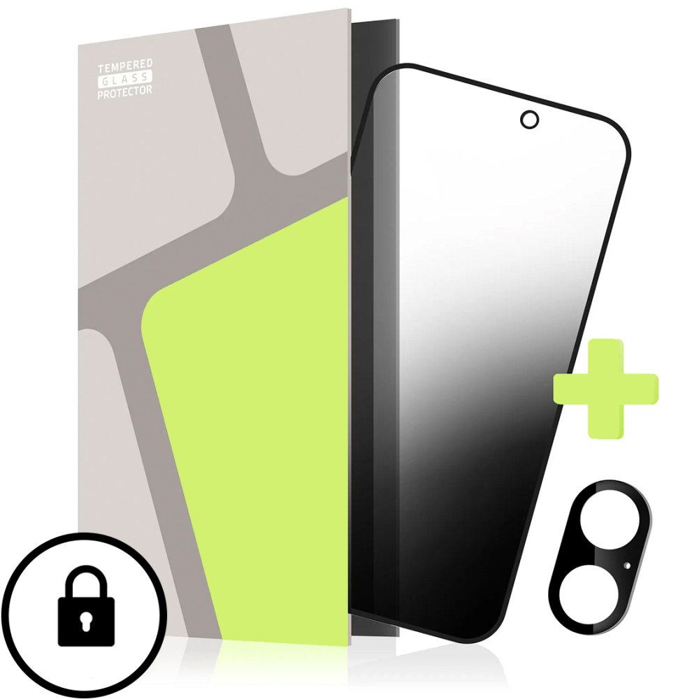 E-shop Ochranné sklo na iPhone 17, PRIVACY GLASS + sklo na kameru (CaseFriendly)