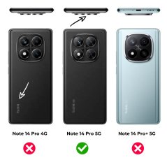 Ochranné sklo na objektív  Xiaomi Redmi Note 14 Pro 5G, čierne