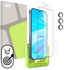 Ochranné sklo pro Samsung Galaxy S25 + + kamera  (SAMOINSTALAČNÍ APLIKÁTOR) kompatibilní s pouzdrem