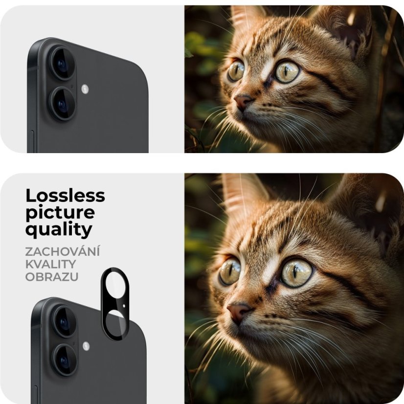 Ochranné sklo na iPhone 16 Plus, ANTIBACTERIAL + sklo na kameru