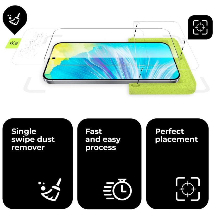 Ochranné sklo pro Google Pixel 9 Pro XL  (SAMOINSTALAČNÍ APLIKÁTOR) kompatibilní s pouzdrem