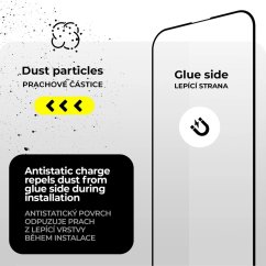 Ochranné sklo pro iPhone 17, s lepicí ESD vrstvou odpuzující prach