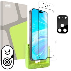 Ochranné sklo pro iPhone 17 Pro Max + kamera  (SAMOINSTALAČNÍ APLIKÁTOR) kompatibilní s pouzdrem