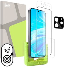 Ochranné sklo pro Xiaomi Redmi Note 14 5G + kamera  (SAMOINSTALAČNÍ APLIKÁTOR) kompatibilní s pouzdrem