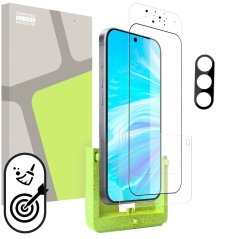 Ochranné sklo pro Samsung Galaxy A57 + kamera  (SAMOINSTALAČNÍ APLIKÁTOR) kompatibilní s pouzdrem