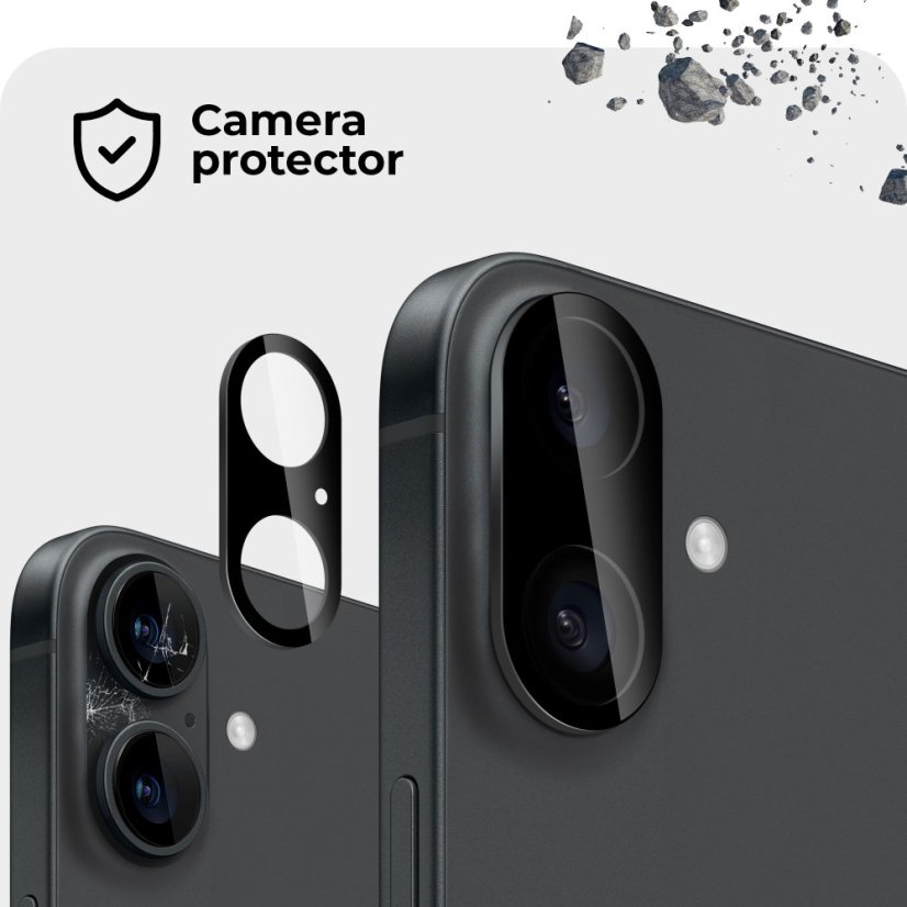 Ochranné sklo na iPhone 16 Plus, ANTIBACTERIAL + sklo na kameru