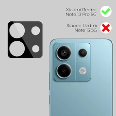 Ochranné sklo pro objektív Xiaomi Redmi Note 13 Pro 5G, černé