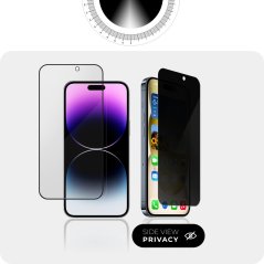 Ochranné sklo na iPhone 16, PRIVACY GLASS + sklo na kameru (CaseFriendly)