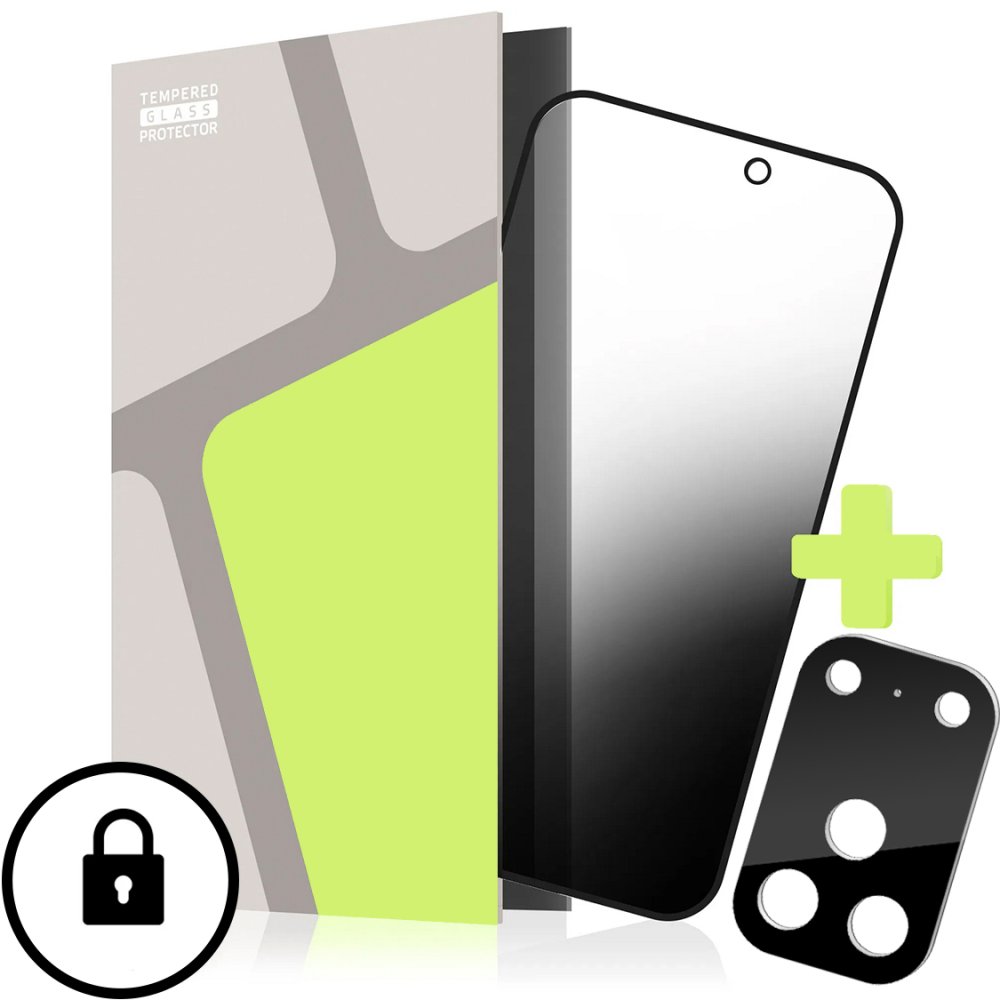 E-shop Ochranné sklo na iPhone 17 Pro Max, PRIVACY GLASS + sklo na kameru (CaseFriendly)