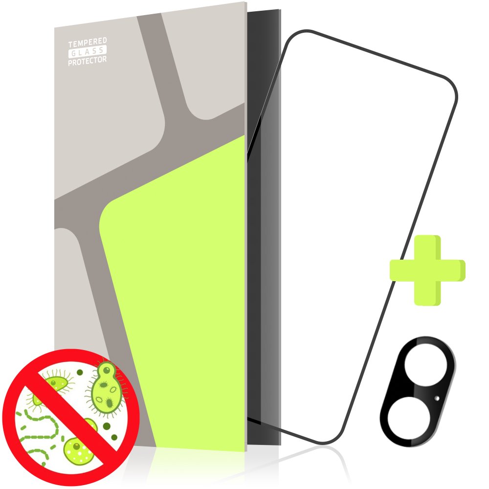 E-shop Ochranné sklo na iPhone 16, ANTIBACTERIAL + sklo na kameru