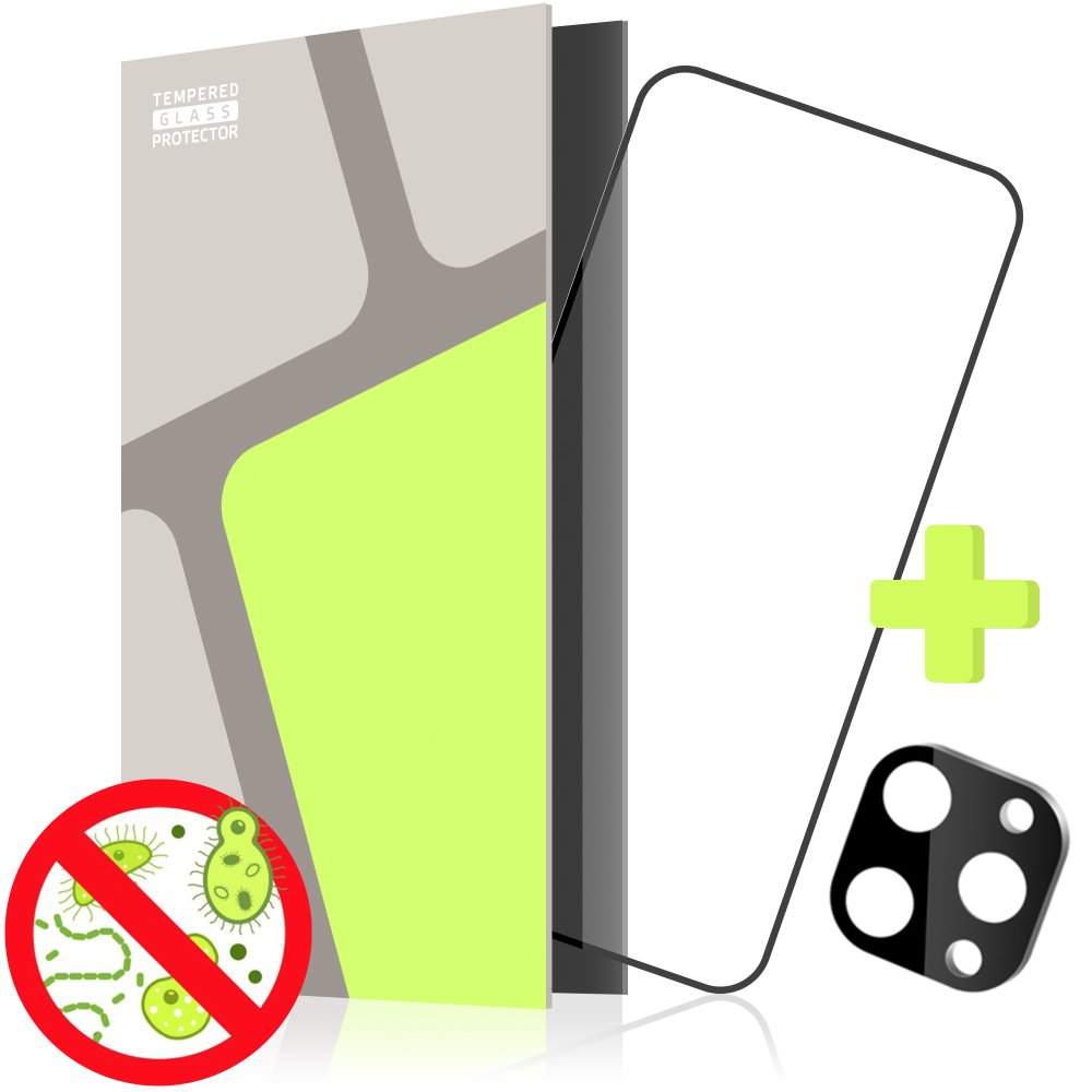 E-shop Ochranné sklo na iPhone 16 Pro, ANTIBACTERIAL + sklo na kameru